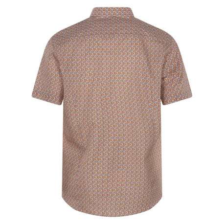 Chemise en coton orange avec une coupe droite et un col américain - Image 2