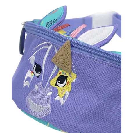 Banane Kiprokos Zèbre violette avec une fermeture zippée et un clip d'attache - Image 3