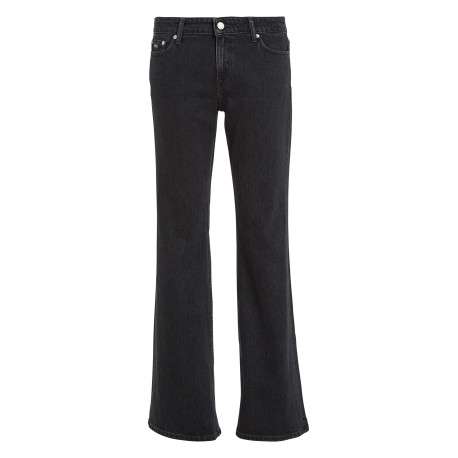 Jean Sophie en coton mélangé noir effet délavé avec une coupe bootcut