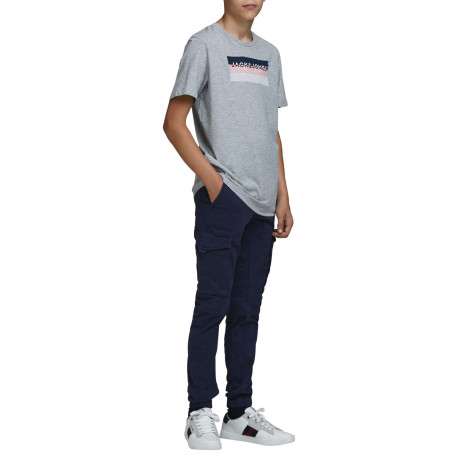 Pantalon cargo Paul Flake marine uni en coton mélangé avec une coupe droite - Image 2