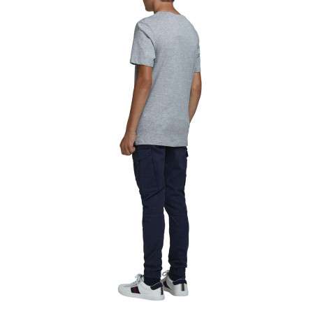 Pantalon cargo Paul Flake marine uni en coton mélangé avec une coupe droite - Image 4
