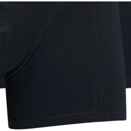 Lot de 3 boxers noir uni en coton avec tailles élastiquées logotypées - Image 3