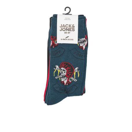 Lot de 5 chaussettes en coton mélangé avec deux printées et 3 unies - Image 7