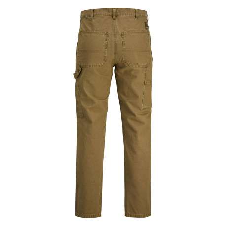 Pantalon en coton Kane Carpenter camel uni avec une coupe droite - Image 4