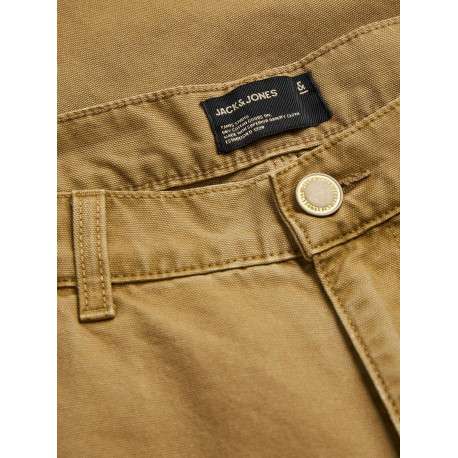 Pantalon en coton Kane Carpenter camel uni avec une coupe droite - Image 5