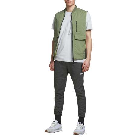 Jogging Will Sweat Pant anthracite uni avec une coupe slim et un lien de serrage - Image 2
