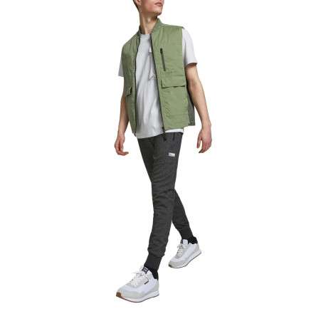 Jogging Will Sweat Pant anthracite uni avec une coupe slim et un lien de serrage - Image 5