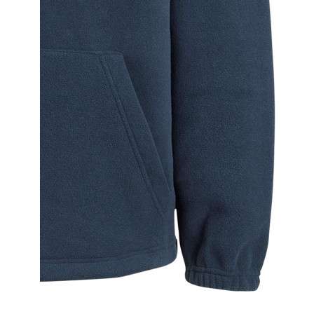 Sweat à capuche marine uni avec une coupe droite et une poche kangourou - Image 3