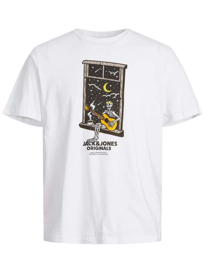 T-shirt blanc en coton avec...