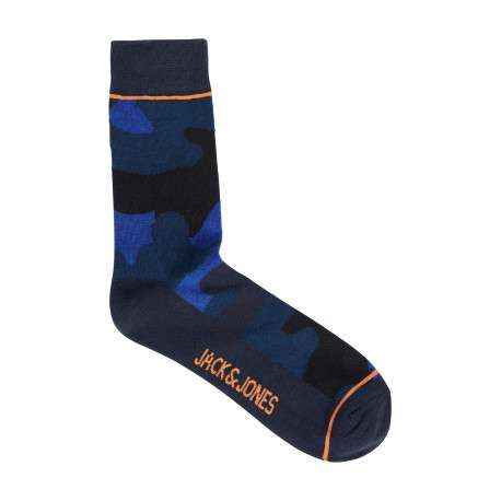 Chaussettes hautes bleues à imprimé camouflage aux nuances de bleu
