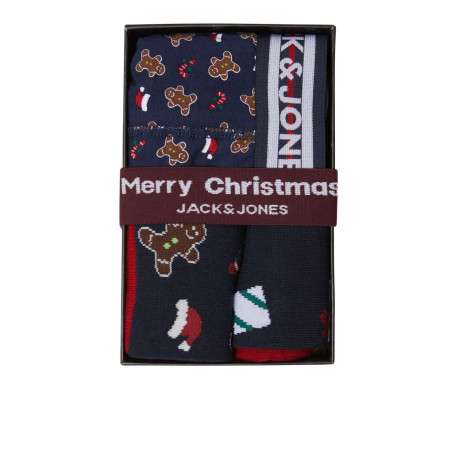 Coffret boxer et chaussettes en coton marine avec des imprimés - Image 5