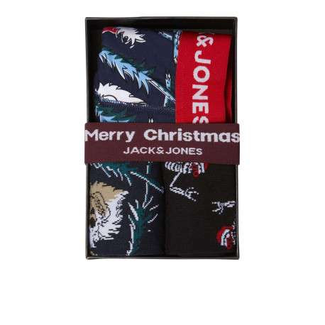 Coffret boxer marine et chaussettes en coton avec des imprimés - Image 5