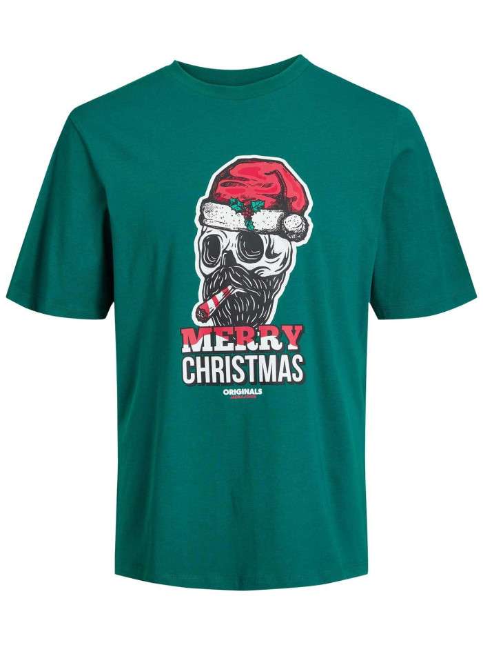 T-shirt vert en coton avec...