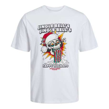 T-shirt blanc en coton avec une coupe droite et des manches courtes