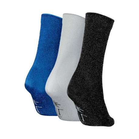 Lot de 3 paires de chaussettes multicolores avec une coupe haute - Image 2