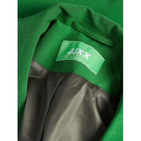Blazer vert uni coupe droite avec un col cubain et poches latérales avec rabat - Image 6