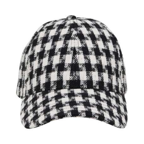 Casquette noire en tweed