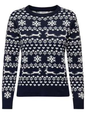Pull De Noël Femme Avec Capuche - T-shirt Manches Longues Imprimé Motifs Noël - Confortable, Idéal Pour Fêtes Et Moments Cosy