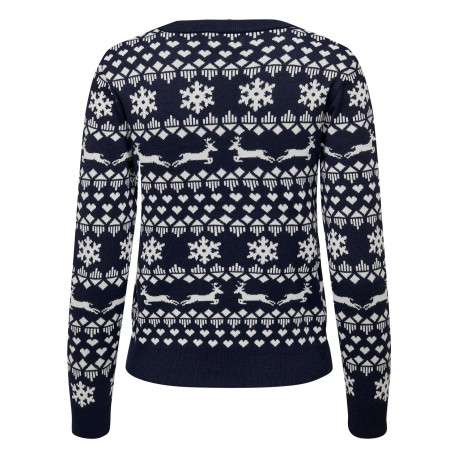 Pull nuit à motif noël à coupe droite col rond et à manches longues - Image 2
