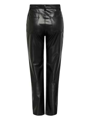 Pantalon Bootcut Simili Cuir ONLY – Coupe Large, 5 Poches, Viscose/nylon/élasthanne