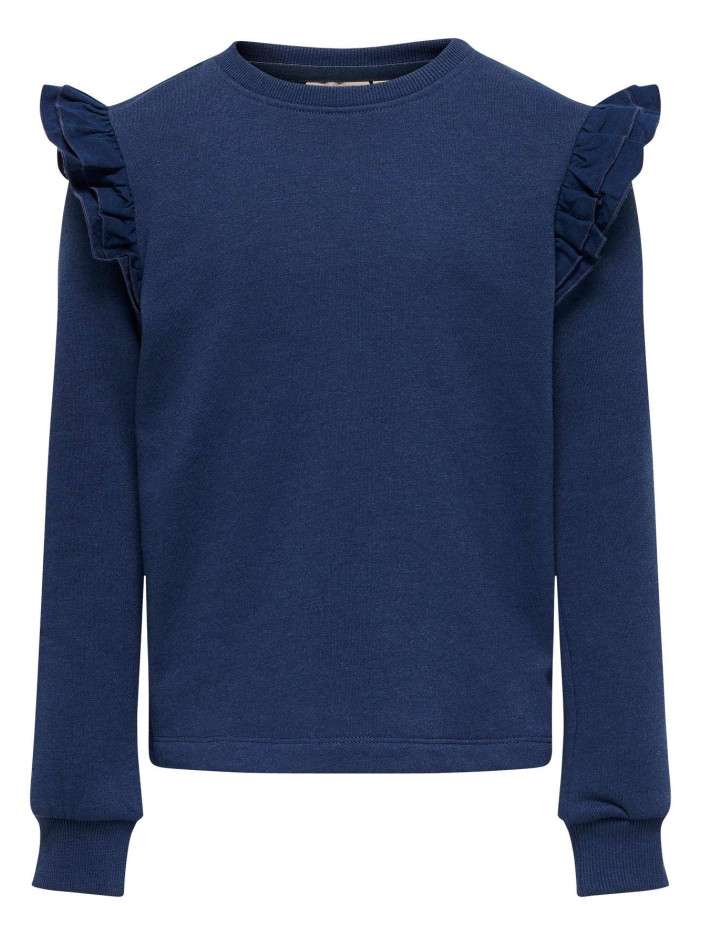 Sweat marine chiné avec une...
