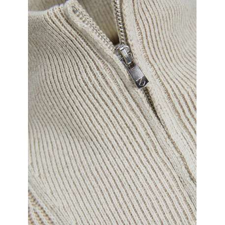 Pull en coton écru jersey avec une coupe droite et un col camionneur - Image 2