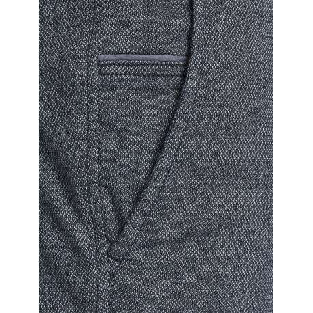 Pantalon chino Marco en coton mélangé bleu texturé avec une coupe slim - Image 7