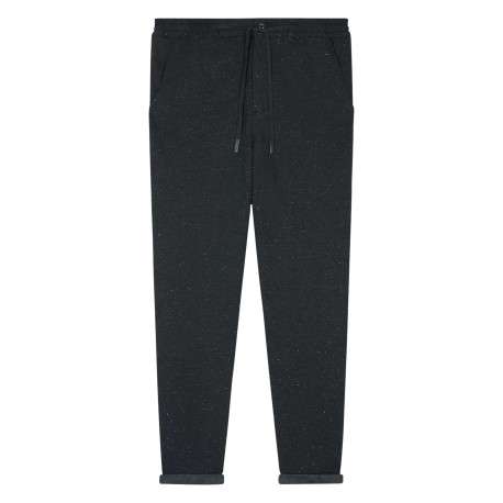 Pantalon de jogging noir imprimé tacheté blanc avec une coupe slim