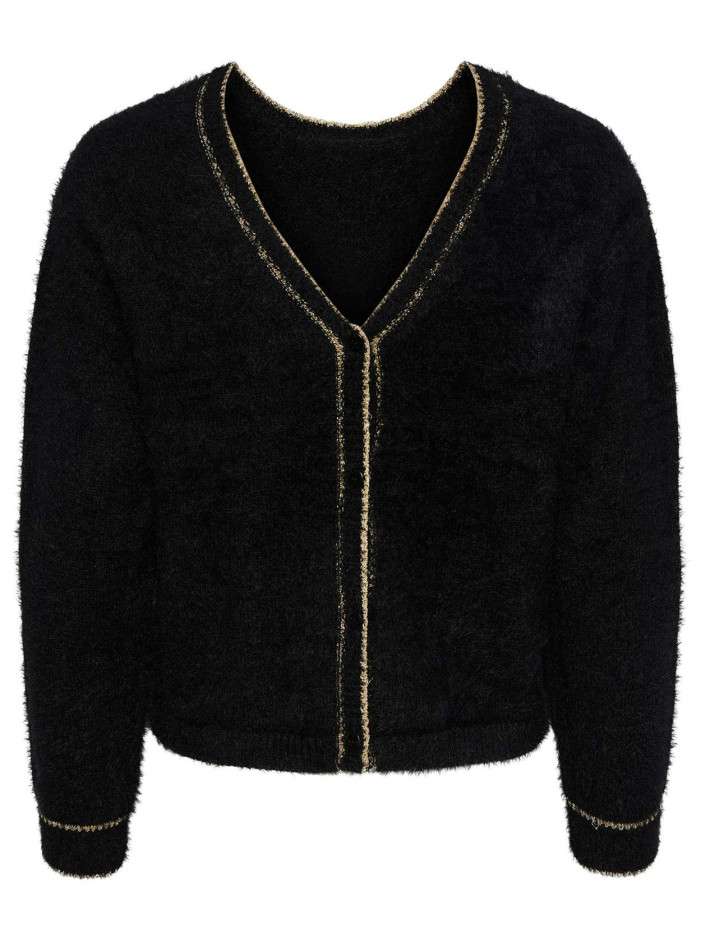 Pull noir uni en matière...