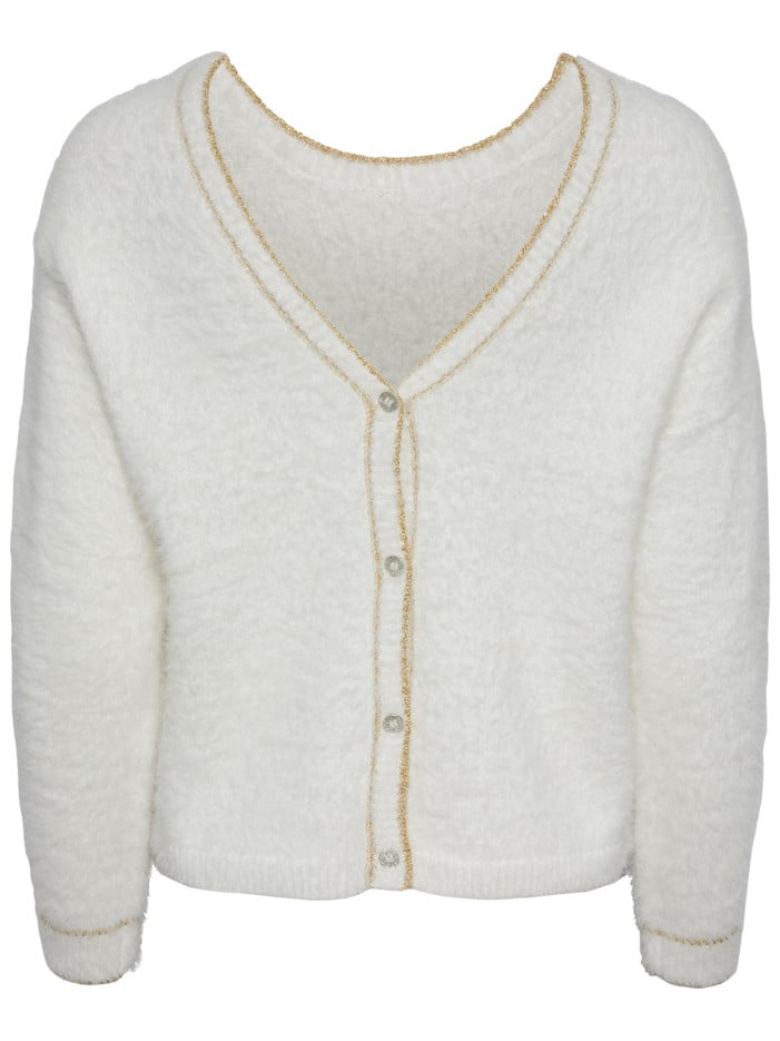 Pull écru uni en matière...