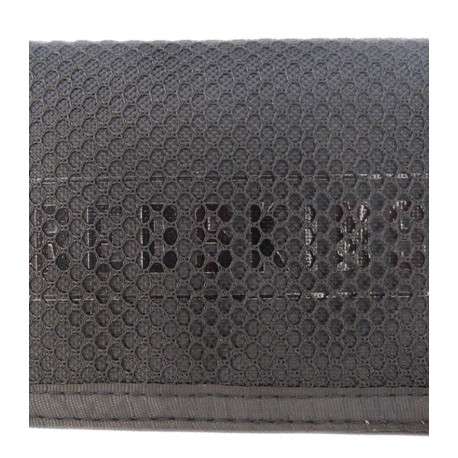 Portefeuille noir uni avec nid d'abeilles sur toute la surface - Image 2