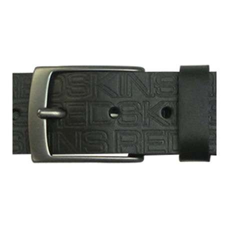 Ceinture noire imprimée avec une fermeture à boucle de couleur argentée - Image 2