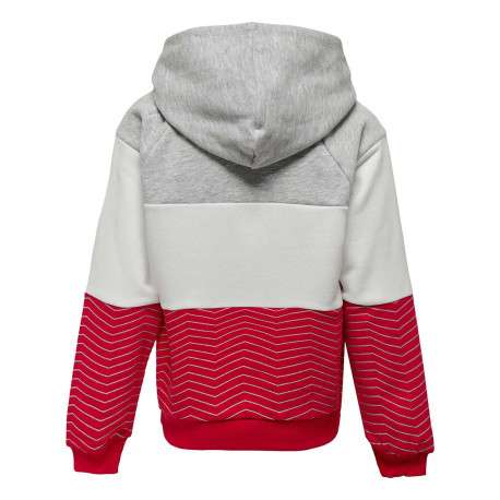 Sweat à capuche tricolore avec une coupe droite et à motifs chevrons - Image 2