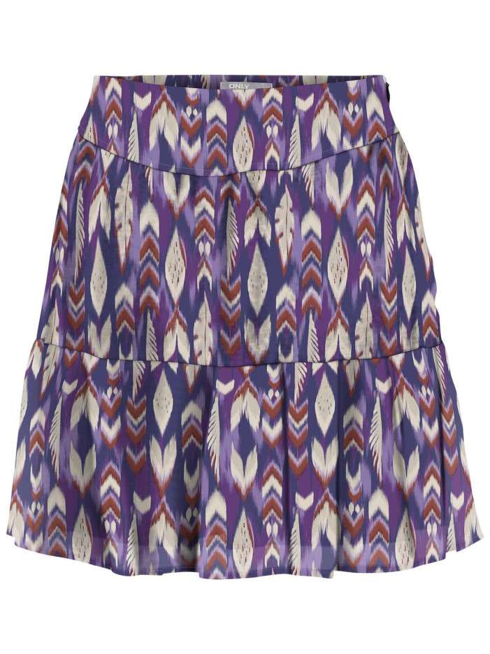 Jupe courte violette avec...