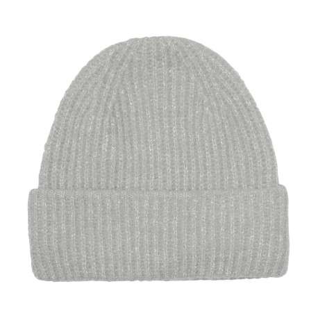 Bonnet gris clair en maille jersey