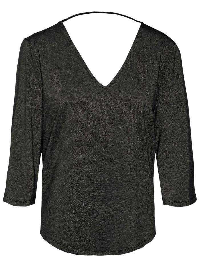 T-shirt noir pailleté avec...