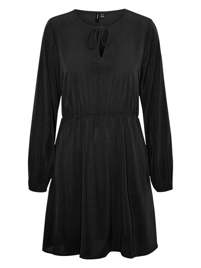 Robe courte noire unie à...