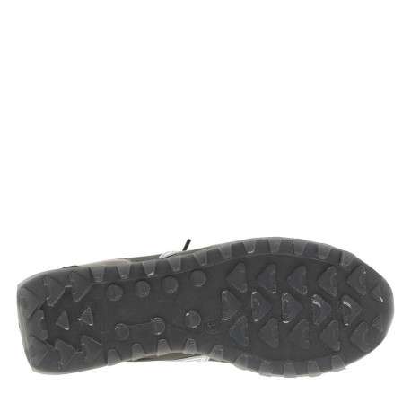 Baskets en cuir kaki avec logo en lurex argenté et lacets élastiqués - Image 5