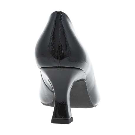 Escarpins noirs vernis à talon décroché moyen et bonbout antidérapant - Image 6