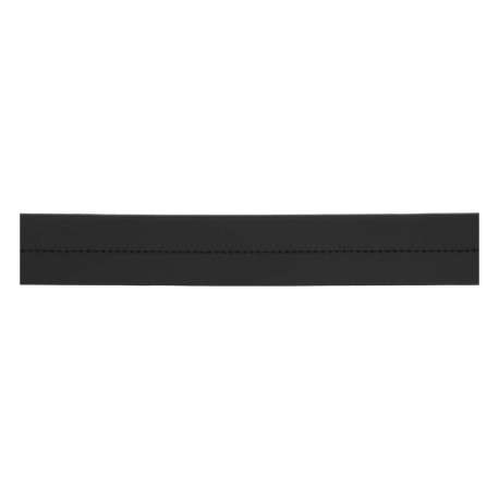 Ceinture en cuir de buffle noire unie avec une boucle métallique - Image 2