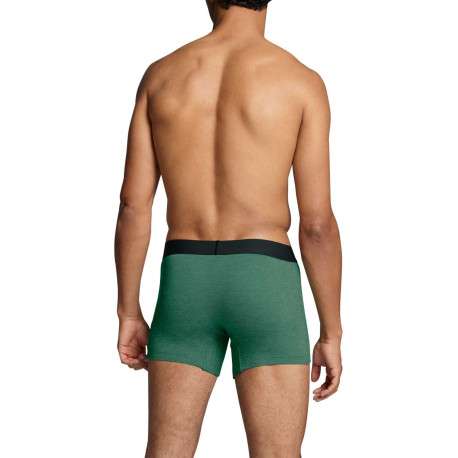 Lot de 2 boxers fermés classiques en coton stretch bleu marine et vert - Image 4