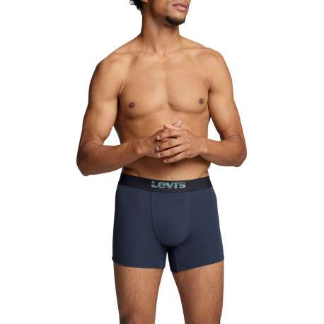 Lot de 2 boxers fermés classiques en coton stretch bleu marine et vert - Image 5