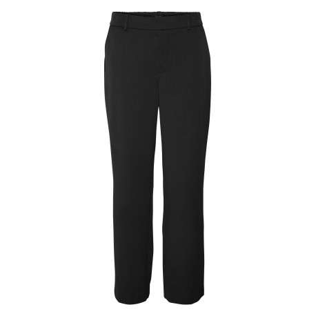 Pantalon Chino Maya noir uni à coupe bootcut avec dos élastiqué
