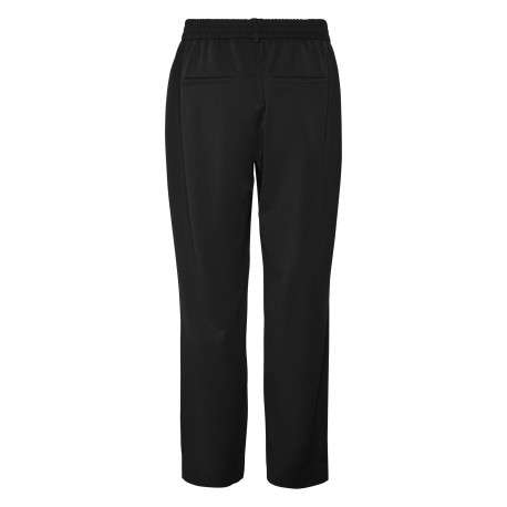 Pantalon Chino Maya noir uni à coupe bootcut avec dos élastiqué - Image 2