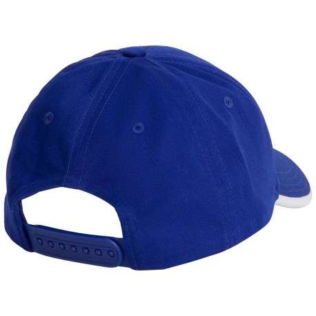 Casquette en coton bleue unie avec logo de la marque brodé à l'avant - Image 2