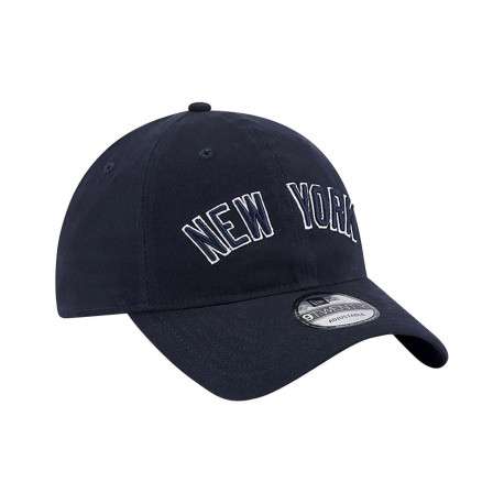 Casquette en coton marine unie avec une coupe dad cap et logo brodé - Image 4