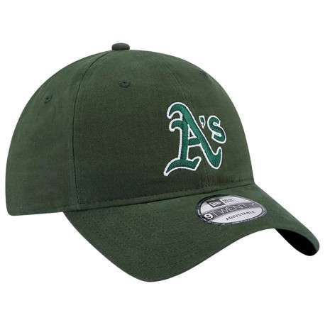 Casquette en coton verte unie avec une coupe dad cap et logo brodé - Image 3