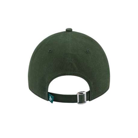 Casquette en coton verte unie avec une coupe dad cap et logo brodé - Image 5