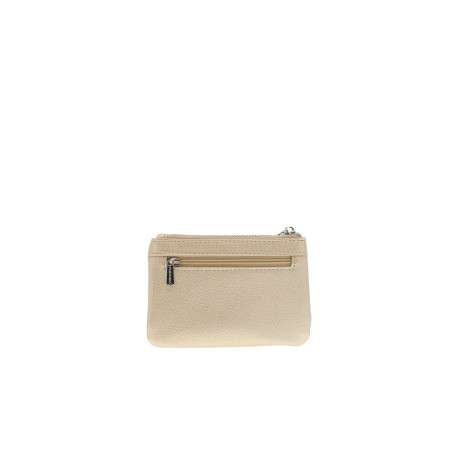 Porte-monnaie or uni en simili-cuir avec une fermeture zippée - Image 2