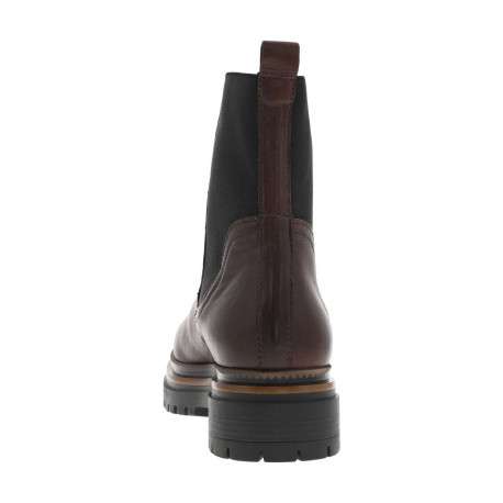 Boots en cuir chocolat avec contrefort renforcé et fermeture à soufflet élastiqué - Image 6